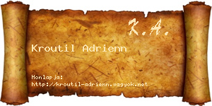 Kroutil Adrienn névjegykártya